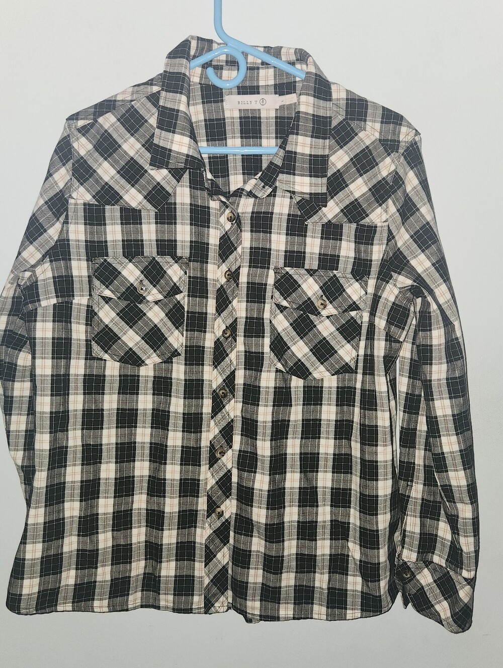 Billy T Button Down Shirt Long Sleeve Roll Tab
